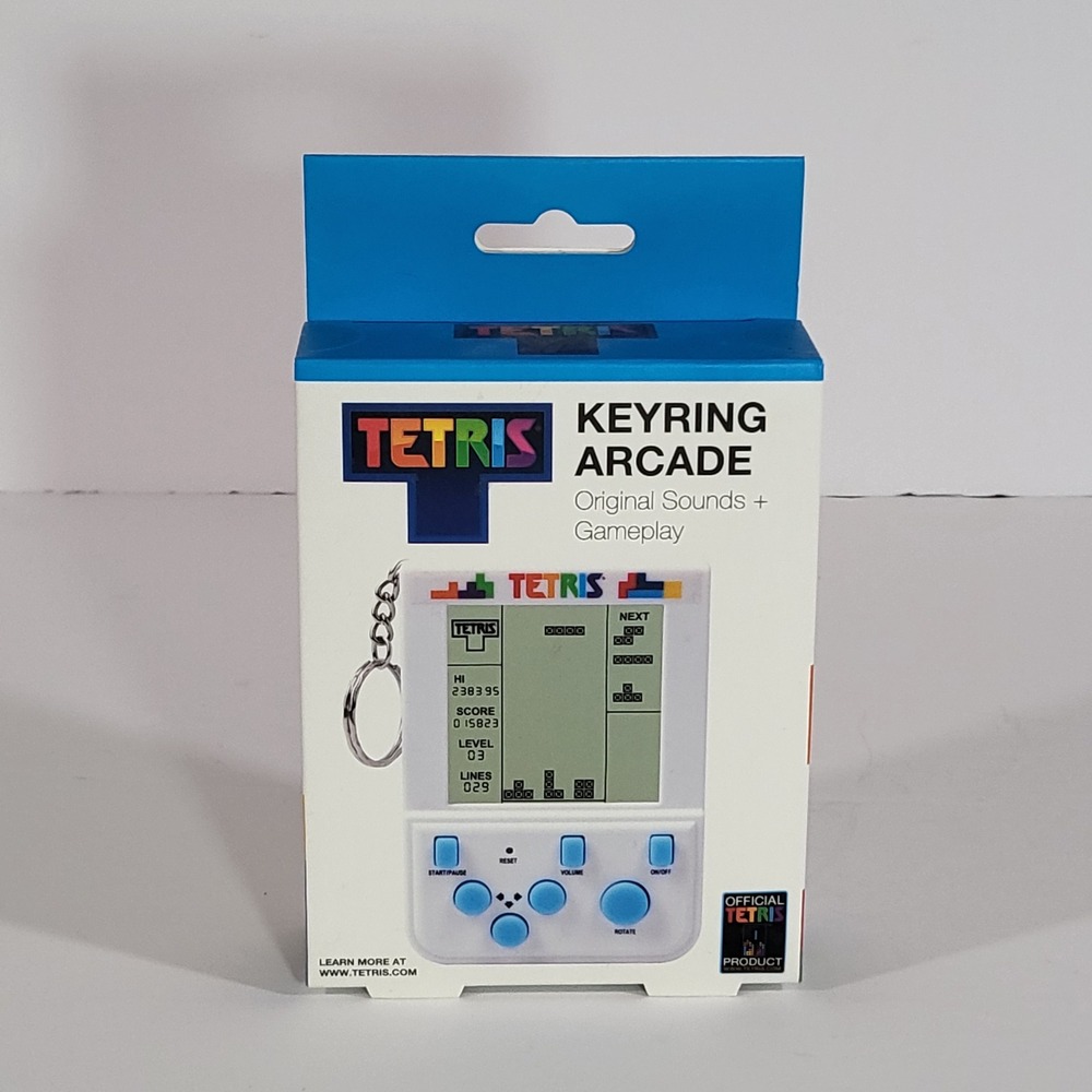 Tetris Keyring Arcade Handheld Game Fizz Creations Retro Mini Console
